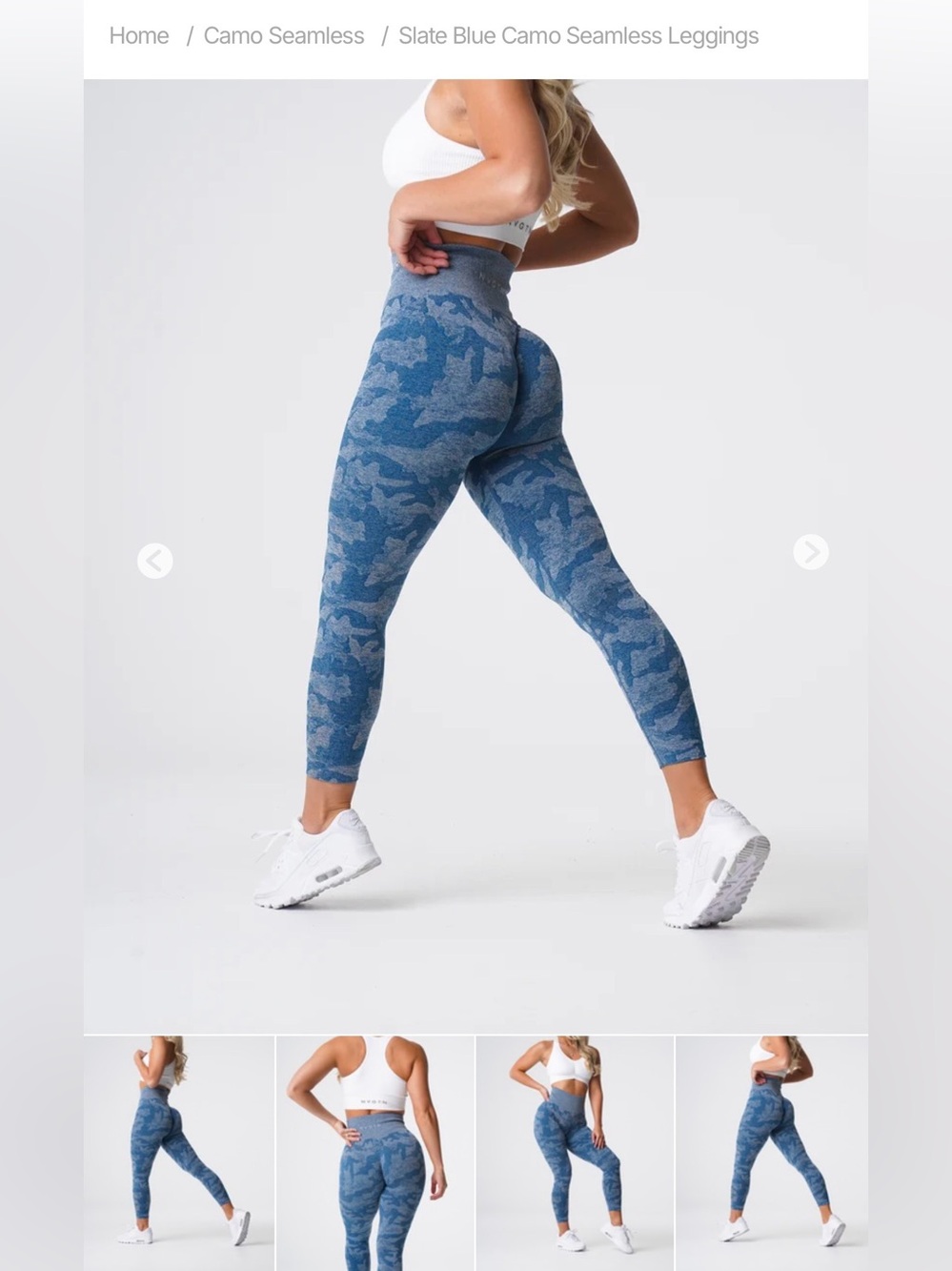 NVGTN High-Waisted Slate Blue Camo Leggings